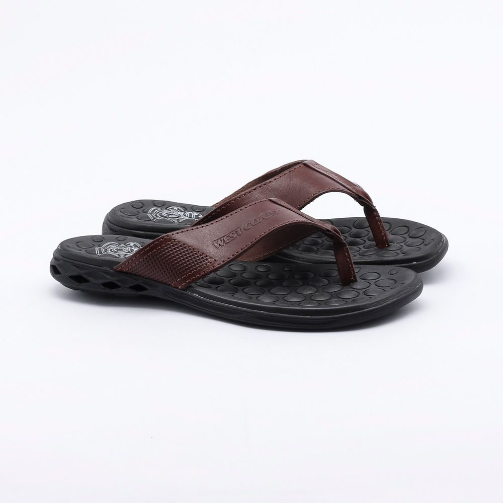 chinelo couro west coast block masculino