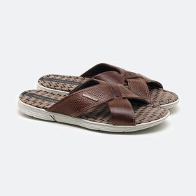 chinelo couro west coast block masculino